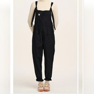 Lucy & Yak Black Cotton Dungarees